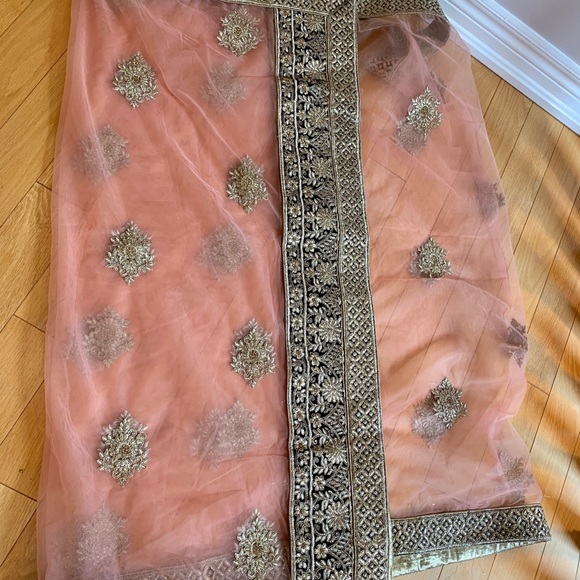 Unstitched Brand New Bridal Lengha - Picture 3 of 5